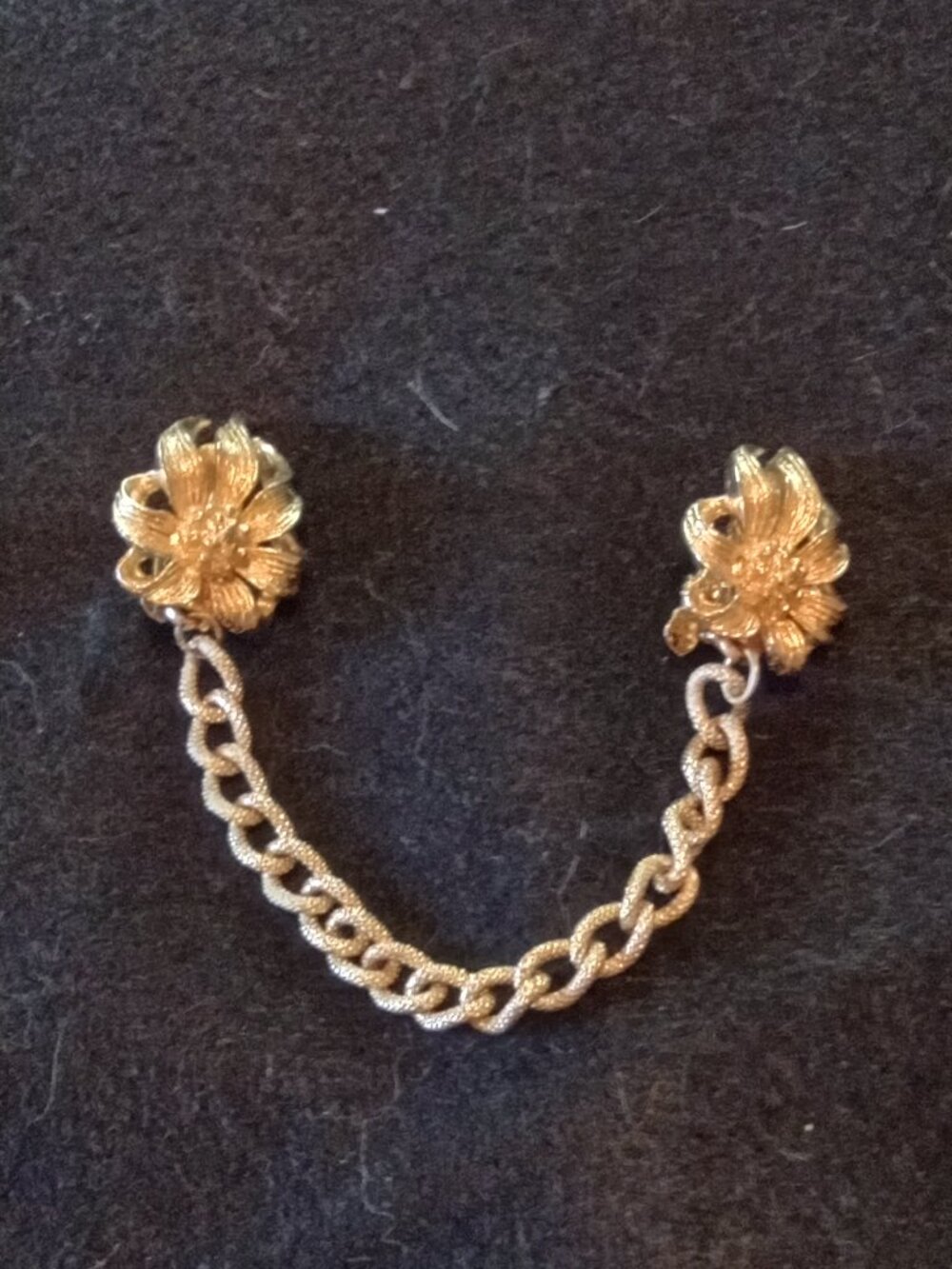Vintage Gold Tone Rose Clasps